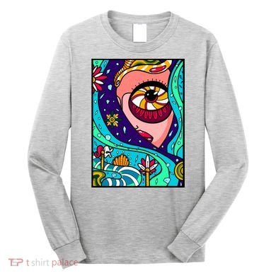 Abstract Sky Girl Long Sleeve Shirt
