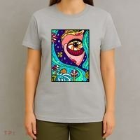 Abstract Sky Girl T-Shirt thumb 4