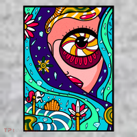 Abstract Sky Girl Premium T-Shirt thumb 3