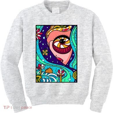 Abstract Sky Girl Kids Sweatshirt