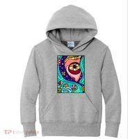 Abstract Sky Girl Kids Hoodie thumb 0