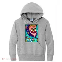 Abstract Sky Girl Kids Hoodie thumb 0