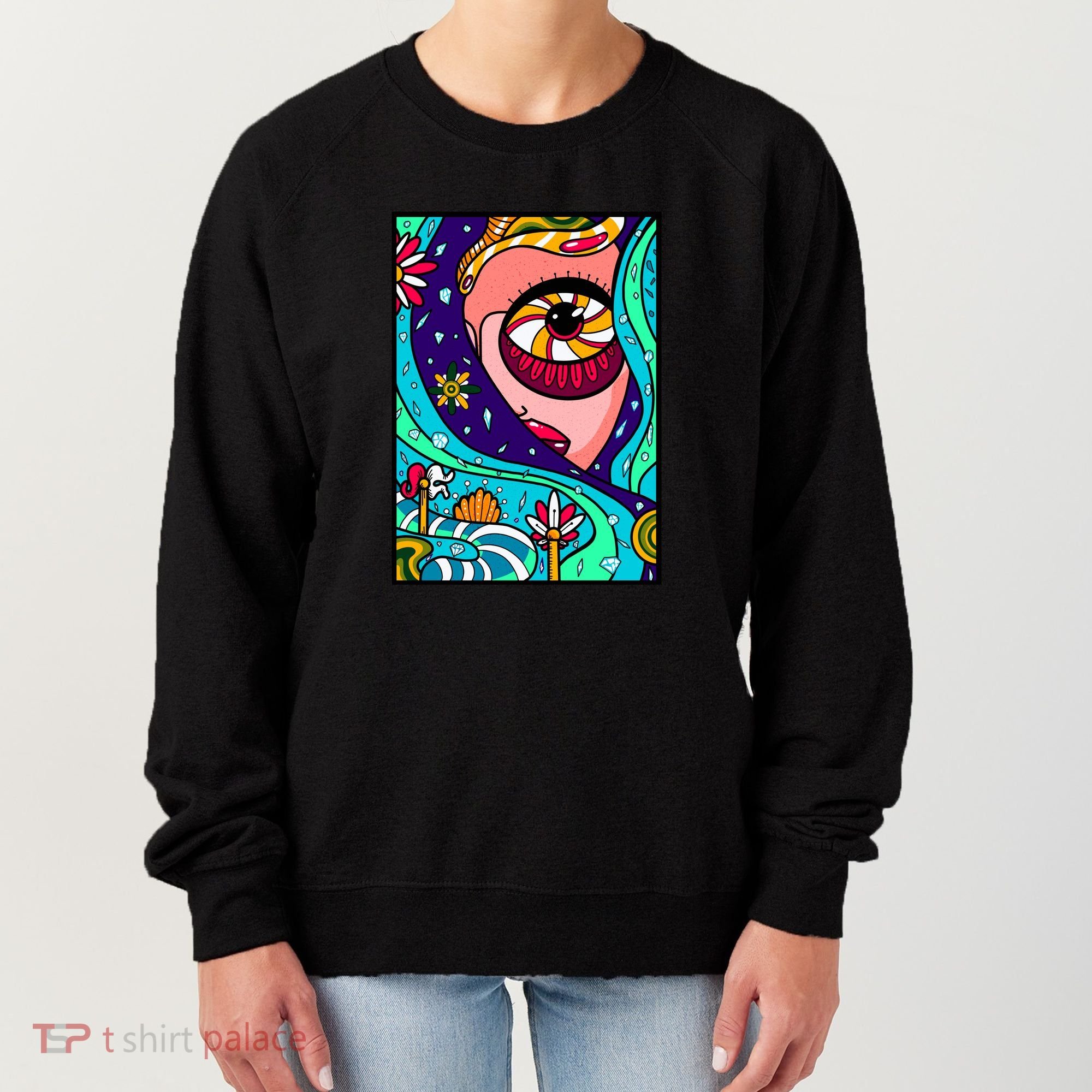 Abstract Sky Girl Women's Sweatshirt