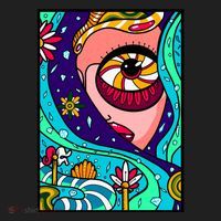 Abstract Sky Girl Women's Sweatshirt thumb 2