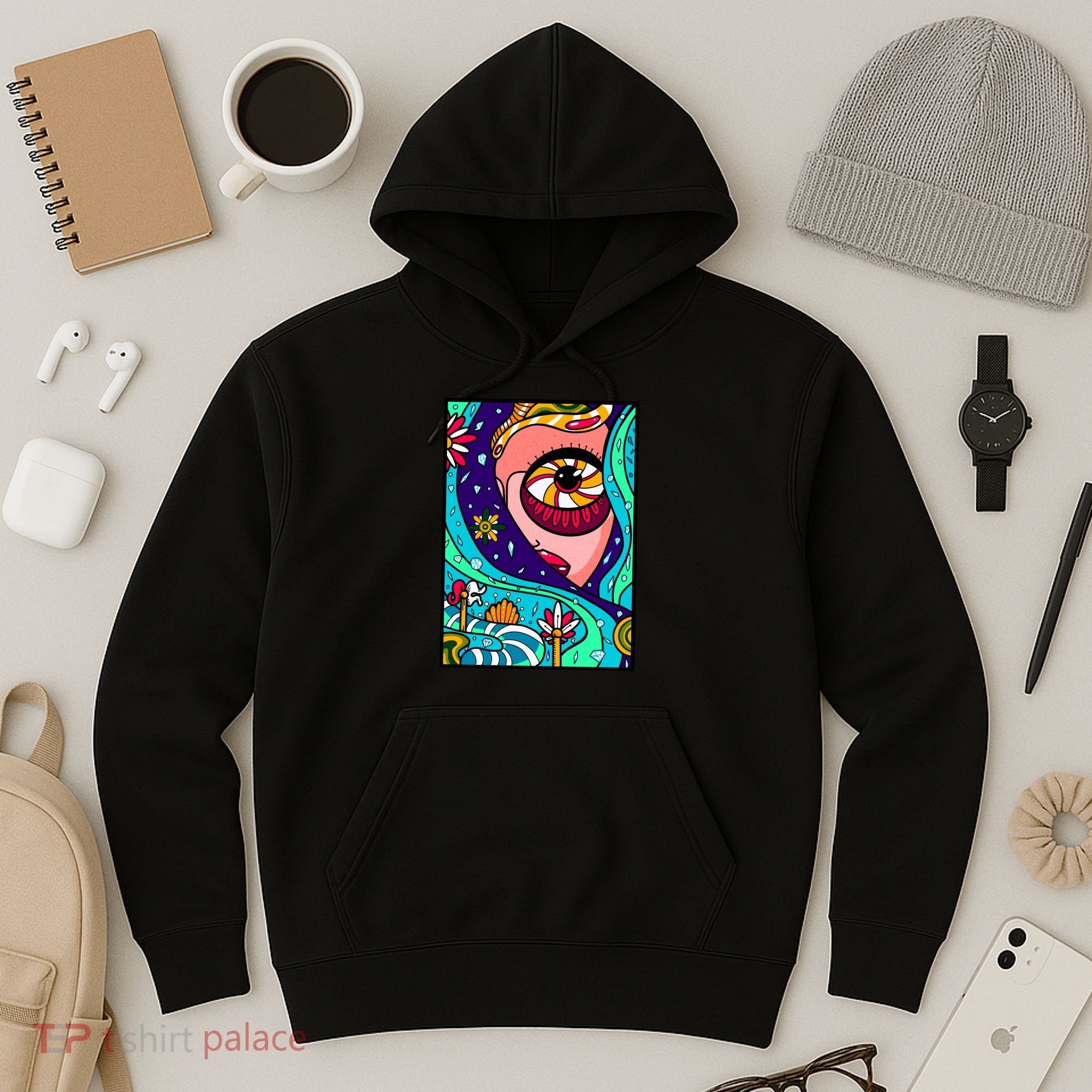 Abstract Sky Girl Hoodie