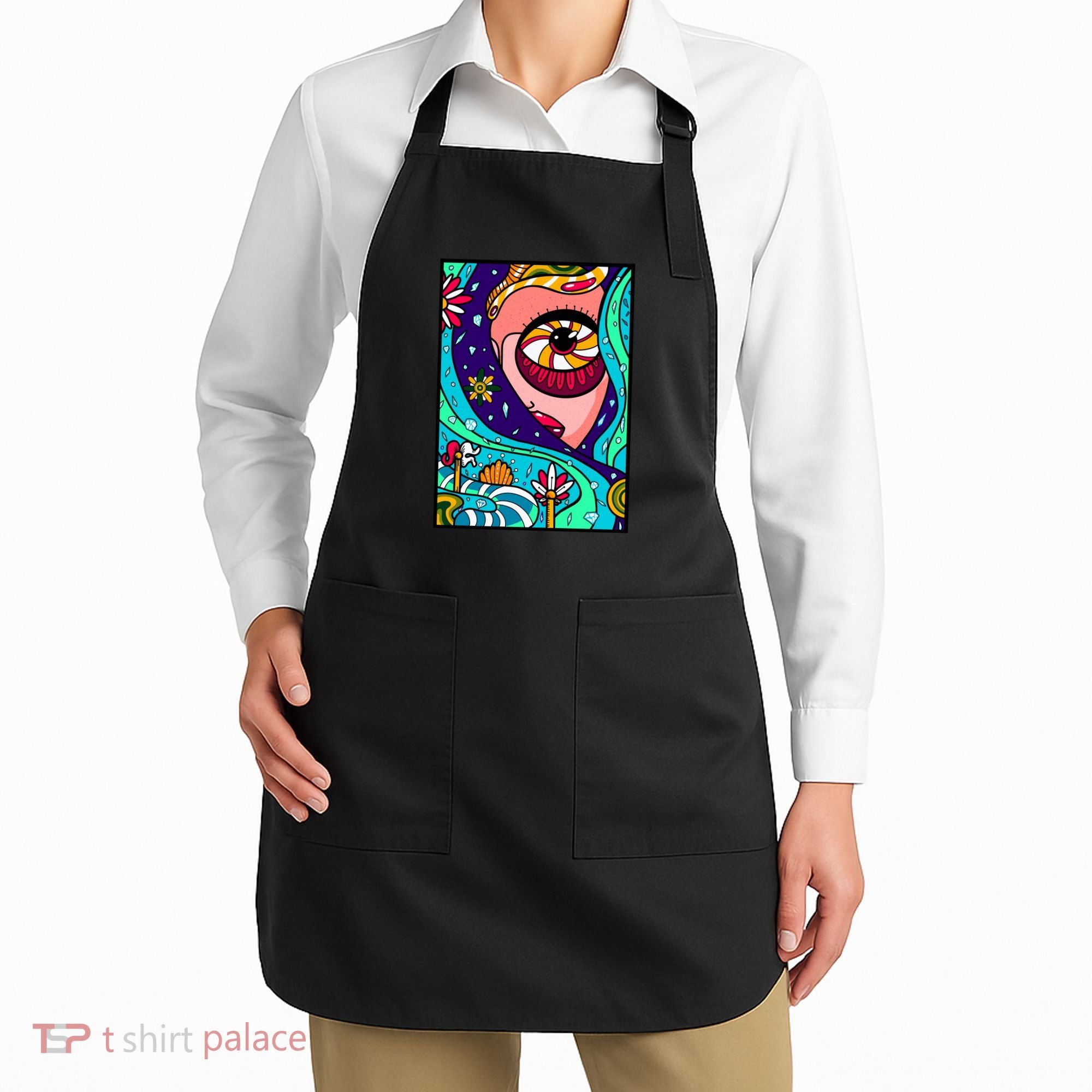 Abstract Sky Girl Apron