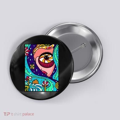 Abstract Sky Girl Button