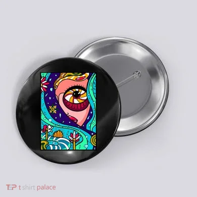 Abstract Sky Girl Button