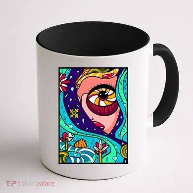 Abstract Sky Girl Coffee Mug back