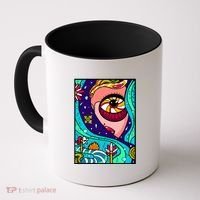 Abstract Sky Girl Coffee Mug thumb 0