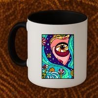 Abstract Sky Girl Coffee Mug thumb 2