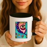 Abstract Sky Girl Coffee Mug thumb 3
