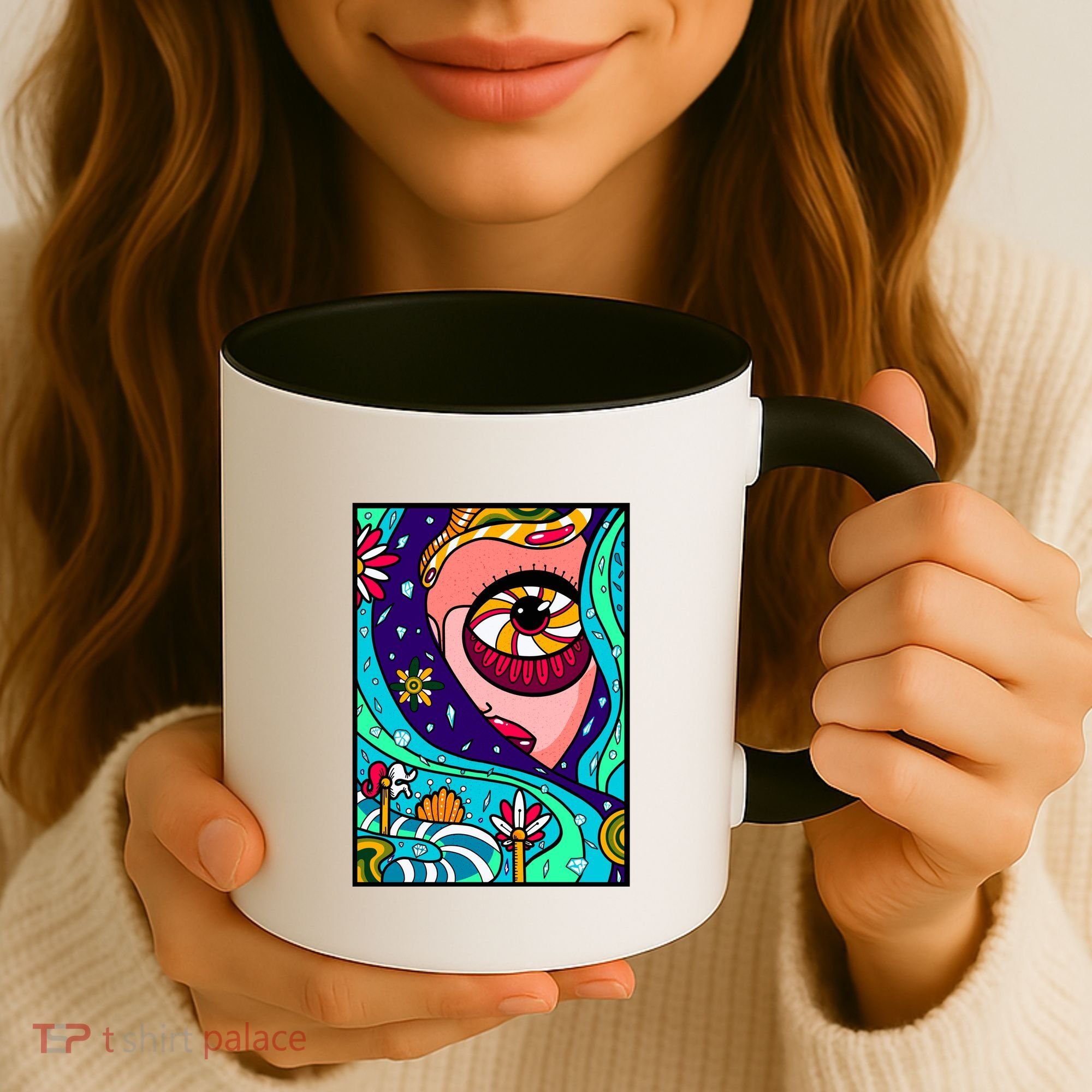 Abstract Sky Girl Coffee Mug