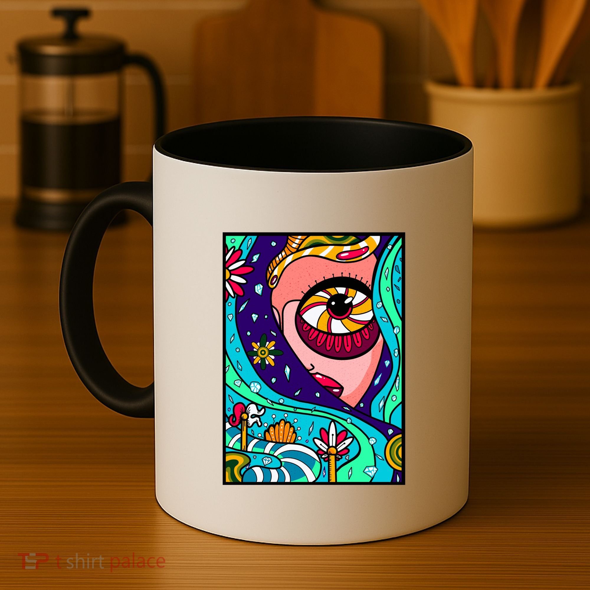 Abstract Sky Girl Coffee Mug