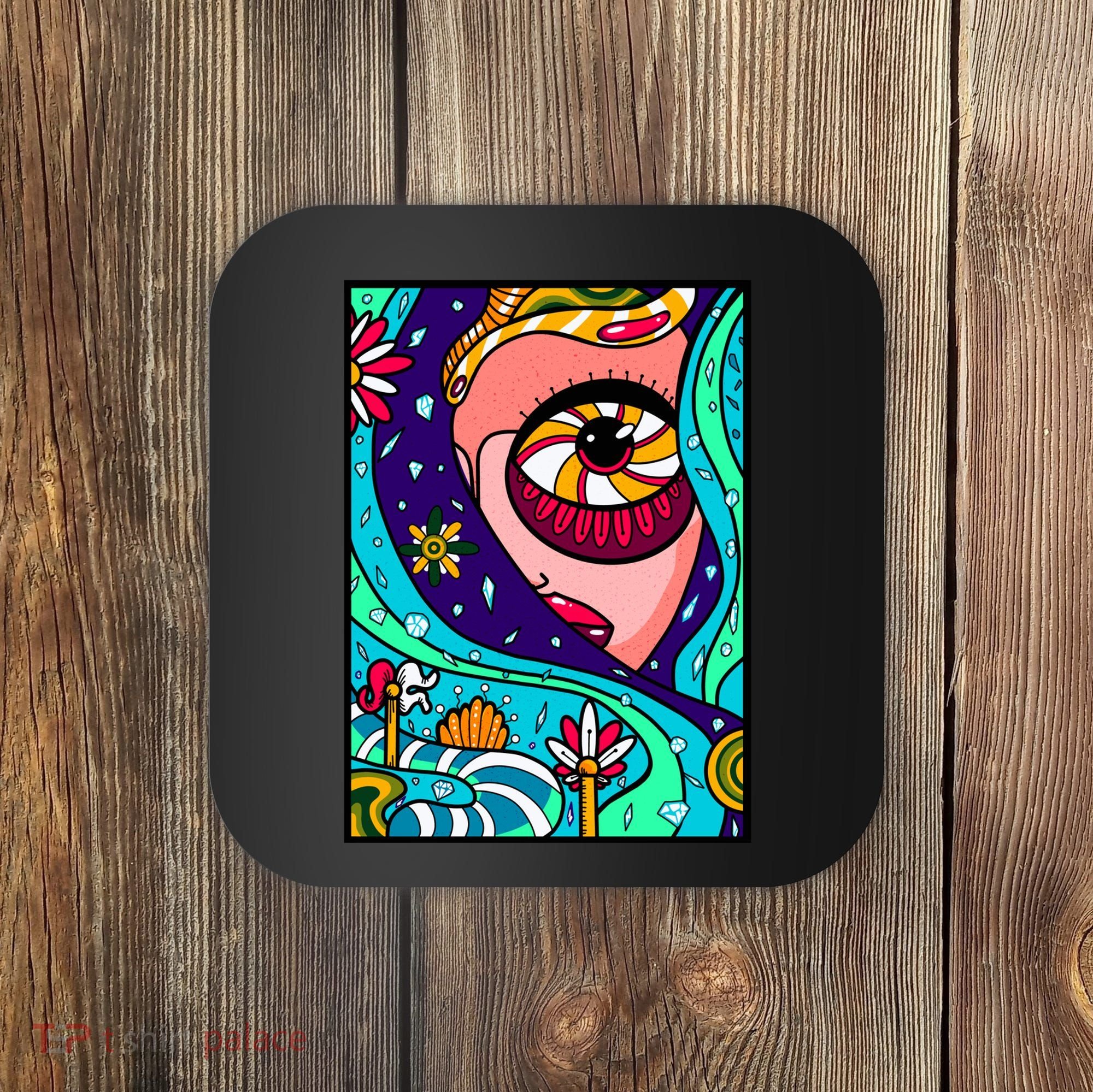 Abstract Sky Girl Coaster