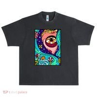 Abstract Sky Girl Urban Oversized Heavyweight T-Shirt thumb 0