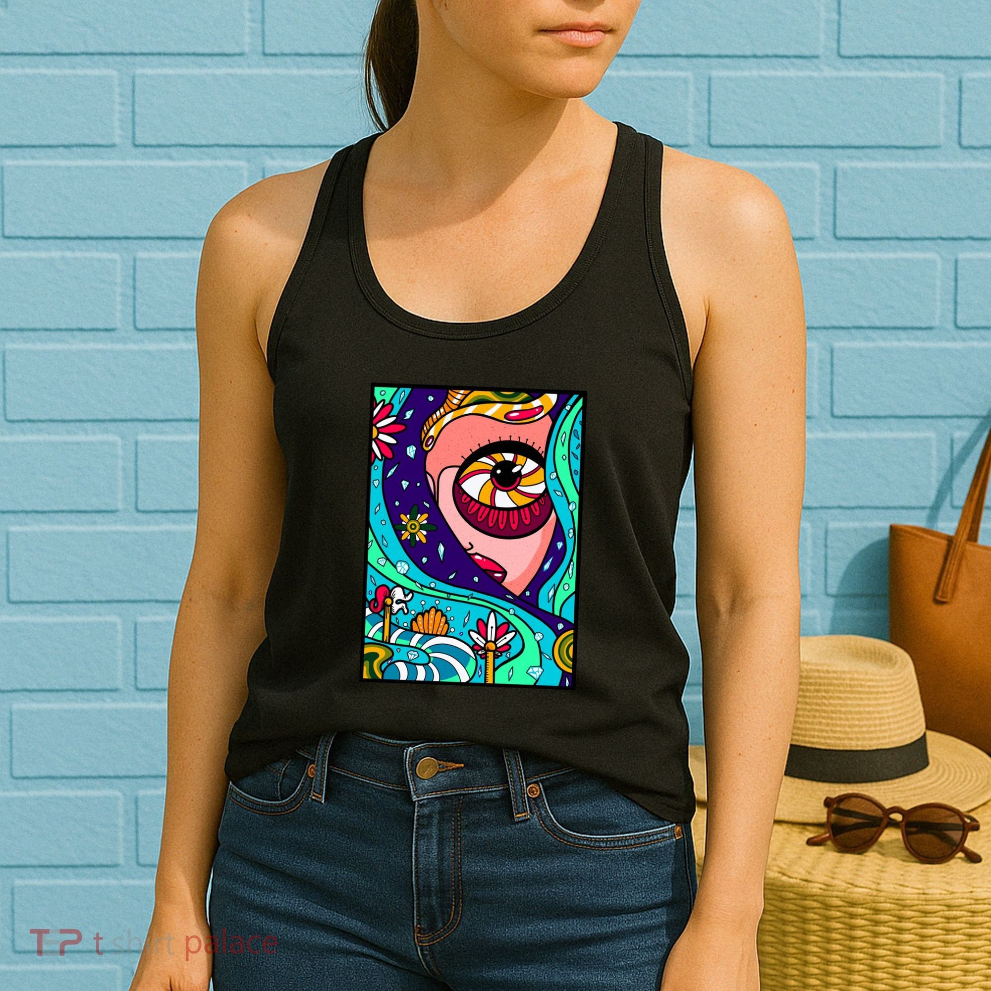 Abstract Sky Girl Women's Tank Top