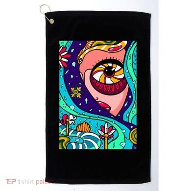 Abstract Sky Girl Golf Towel