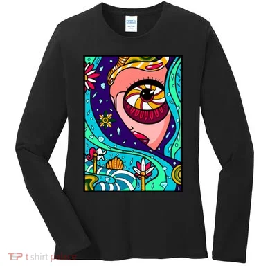 Abstract Sky Girl Women's Long Sleeve Shirt