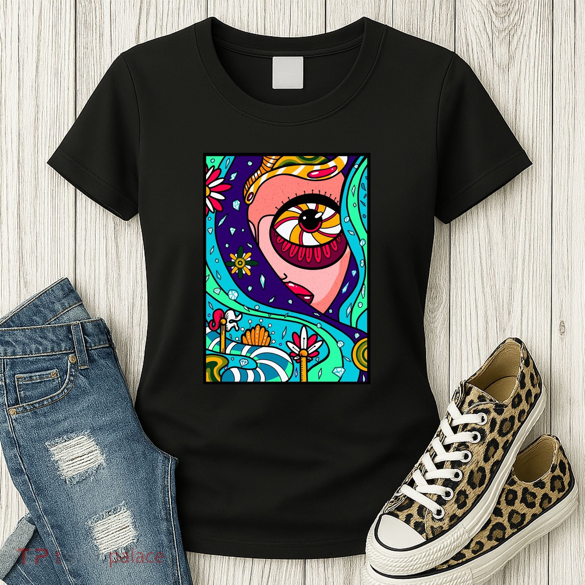 Abstract Sky Girl Women's T-Shirt