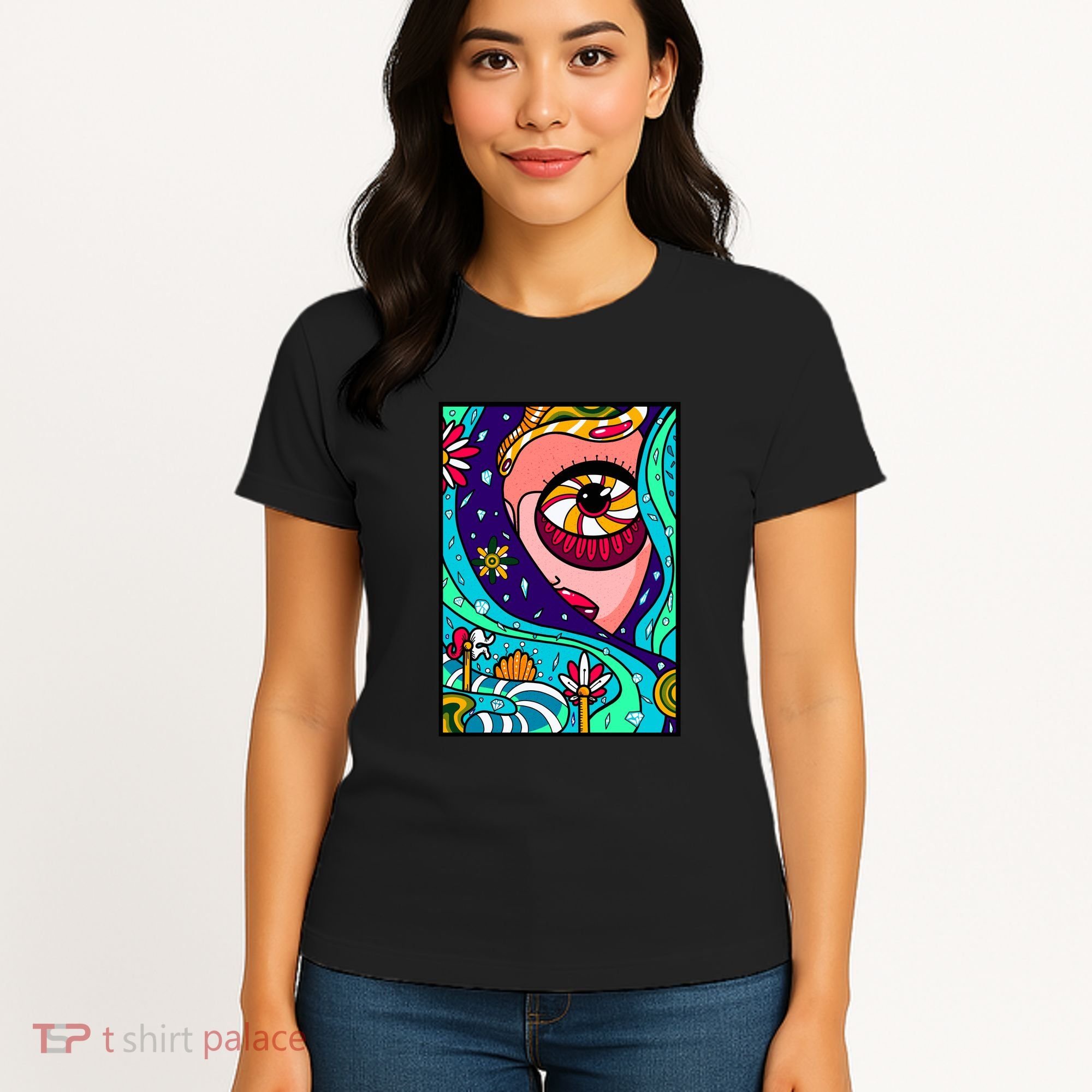 Abstract Sky Girl Women's T-Shirt