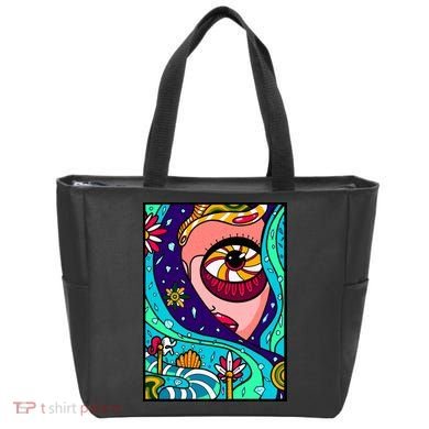 Abstract Sky Girl Tote Bag