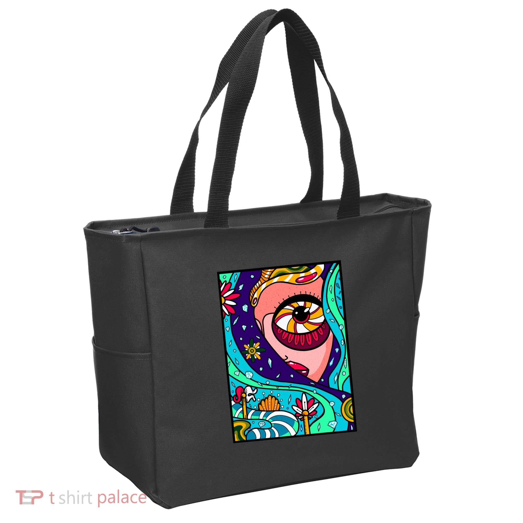 Abstract Sky Girl Tote Bag