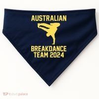Australian Breakdance Team 2024 Funny Breakdancing Meme 24 USA-Made Doggie Bandana thumb 0
