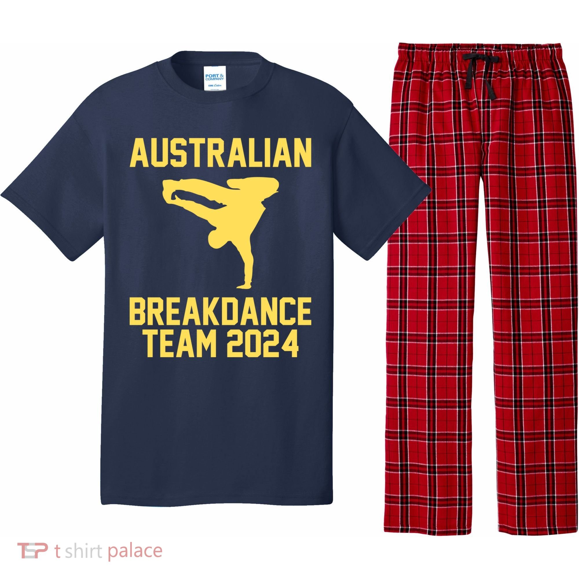 Australian Breakdance Team 2024 Funny Breakdancing Meme 24 Pajama Set