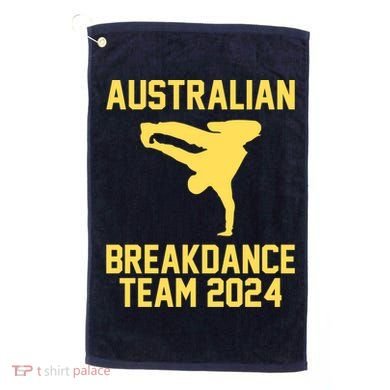 Australian Breakdance Team 2024 Funny Breakdancing Meme 24 Golf Towel