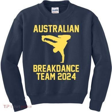 Australian Breakdance Team 2024 Funny Breakdancing Meme 24 Kids Sweatshirt