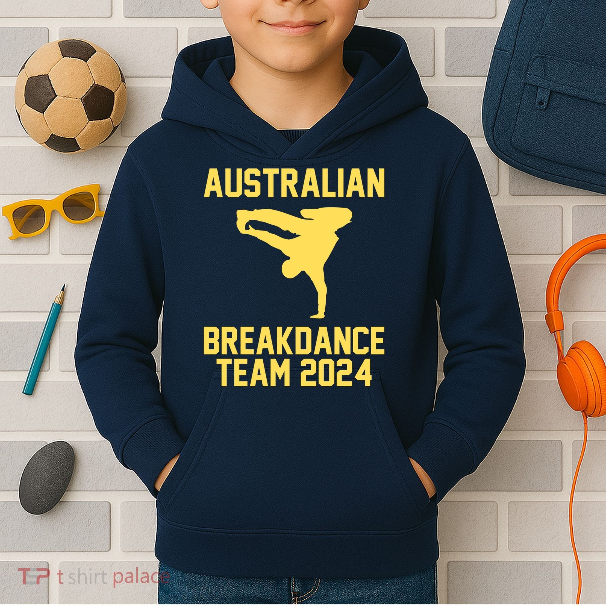 Australian Breakdance Team 2024 Funny Breakdancing Meme 24 Kids Hoodie