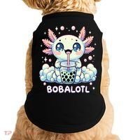 Axolotl Bubble Tea Anime Kawaii Cute Axolotl  Doggie Tank thumb 0