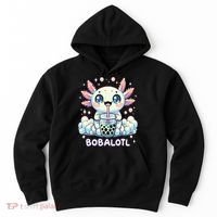 Axolotl Bubble Tea Anime Kawaii Cute Axolotl  Hoodie thumb 0