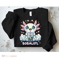 Axolotl Bubble Tea Anime Kawaii Cute Axolotl  Sweatshirt thumb 2