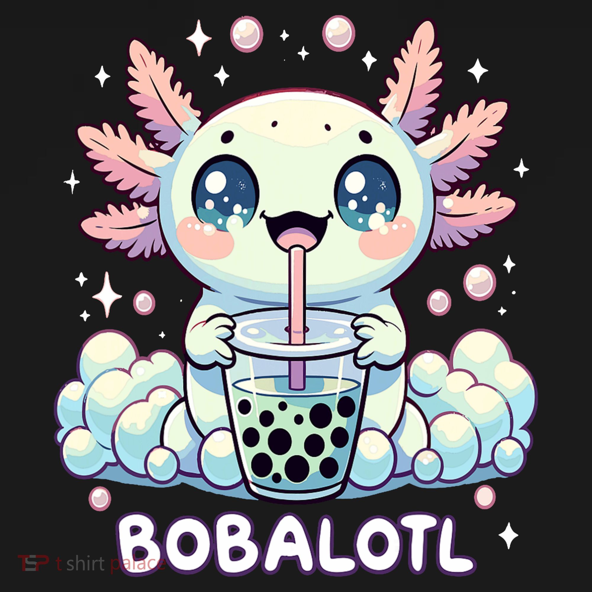 Axolotl Bubble Tea Anime Kawaii Cute Axolotl  Sweatshirt