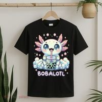 Axolotl Bubble Tea Anime Kawaii Cute Axolotl  T-Shirt thumb 2