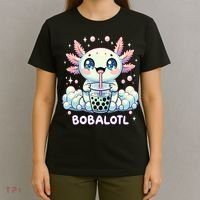 Axolotl Bubble Tea Anime Kawaii Cute Axolotl  T-Shirt thumb 4