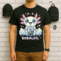 Axolotl Bubble Tea Anime Kawaii Cute Axolotl  T-Shirt thumb 6
