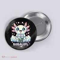 Axolotl Bubble Tea Anime Kawaii Cute Axolotl  Button thumb 0