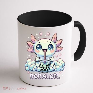 Axolotl Bubble Tea Anime Kawaii Cute Axolotl  Coffee Mug back