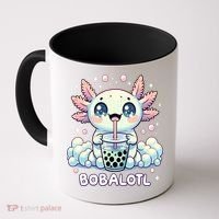Axolotl Bubble Tea Anime Kawaii Cute Axolotl  Coffee Mug thumb 0