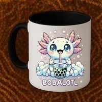 Axolotl Bubble Tea Anime Kawaii Cute Axolotl  Coffee Mug thumb 2