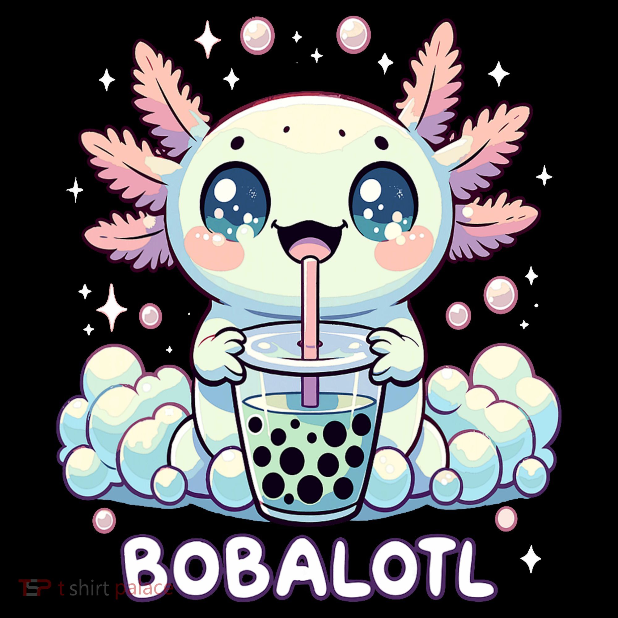 Axolotl Bubble Tea Anime Kawaii Cute Axolotl  Coffee Mug