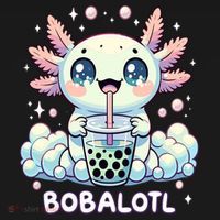 Axolotl Bubble Tea Anime Kawaii Cute Axolotl  Mousepad thumb 1