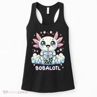 Axolotl Bubble Tea Anime Kawaii Cute Axolotl  Women's Tank Top thumb 0