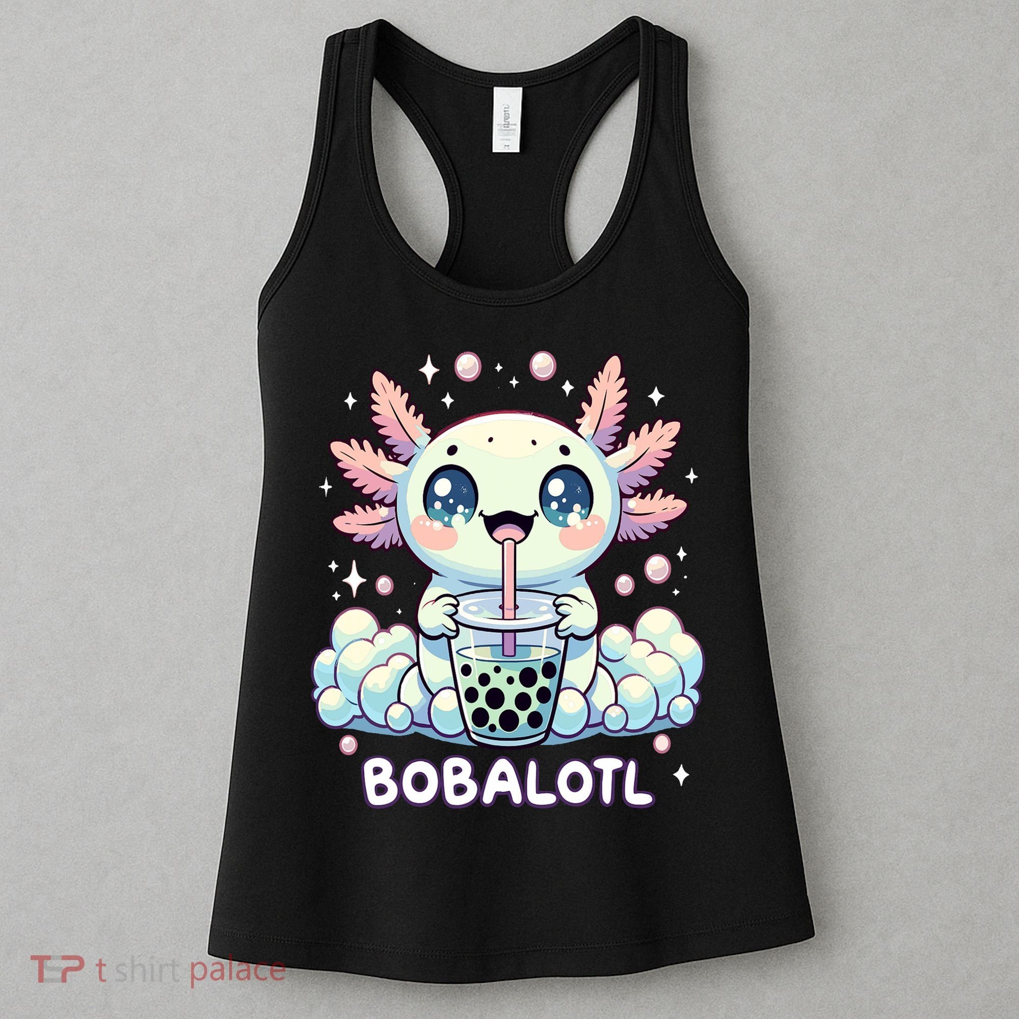 Axolotl Bubble Tea Anime Kawaii Cute Axolotl  Women's Tank Top