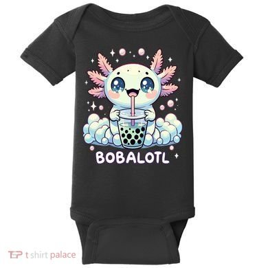 Axolotl Bubble Tea Anime Kawaii Cute Axolotl  Baby Bodysuit