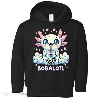 Axolotl Bubble Tea Anime Kawaii Cute Axolotl  Toddler Hoodie