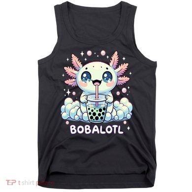 Axolotl Bubble Tea Anime Kawaii Cute Axolotl  Tank Top